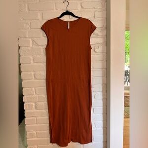 Mata Traders Rust Midi Dress
